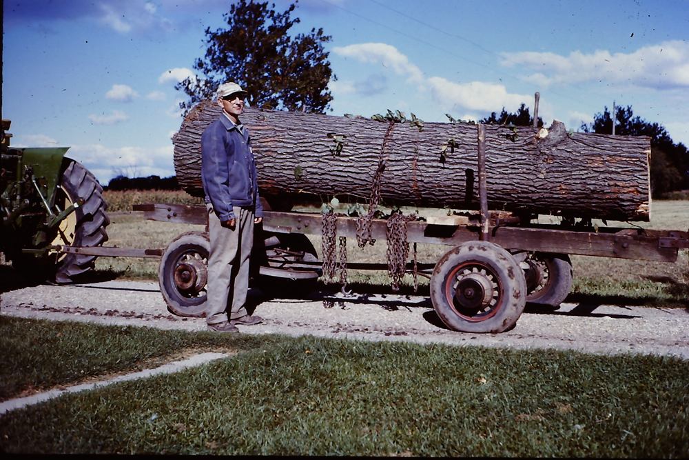 Walter and Oak Log