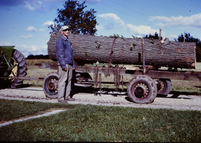 Walter and Oak Log