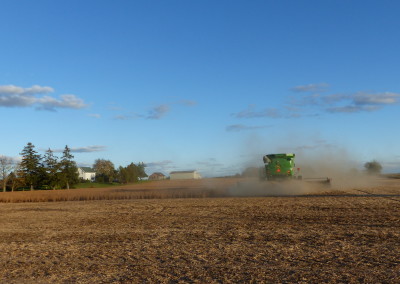 Soybean harvest on our Elgin County farm